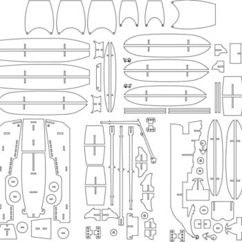 Intra απο ξύλο plywood 3mm-4mm πάχος - Πειρατικό πλοίο L 6mm Δίασταση 30x30 cm Intraeaxys-lopvxkow - Image 1
