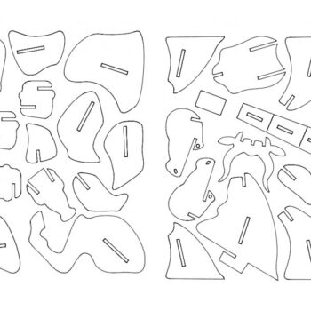 Intra απο ξύλο plywood 3mm-4mm πάχος - Ταύρος 3d Δίασταση 30x30 cm Intraeaxys-d1lk4z7m - Image 1