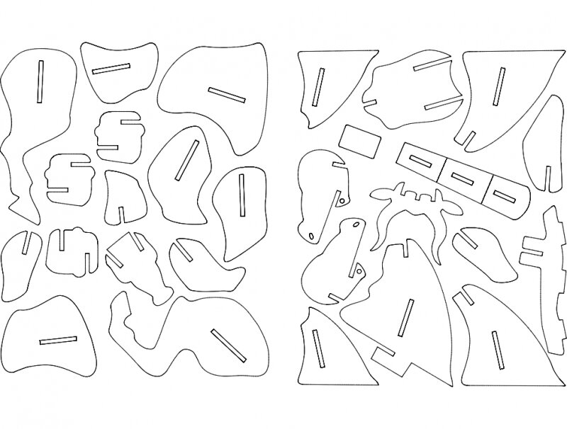 Intra απο ξύλο plywood 3mm-4mm πάχος - Ταύρος 3d Δίασταση 30x30 cm Intraeaxys-d1lk4z7m