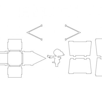 Intra απο ξύλο plywood 3mm-4mm πάχος - Snoopy με το σπίτι παζλ διάνυσμα Δίασταση 40x50 cm Intraeaxys-lopvy6ow - Image 1