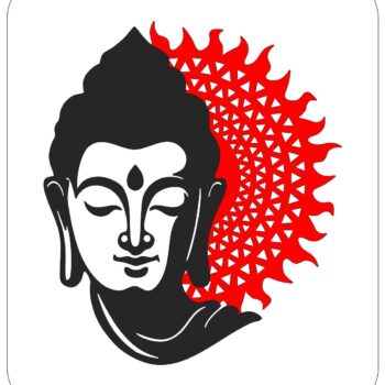 Intra απο ξύλο plywood 3mm-4mm πάχος - Πολυεπίπεδη διακόσμηση τοίχου Βούδα Δίασταση 30x30 cm Intraeaxys-r7vm0el7 - Image 1