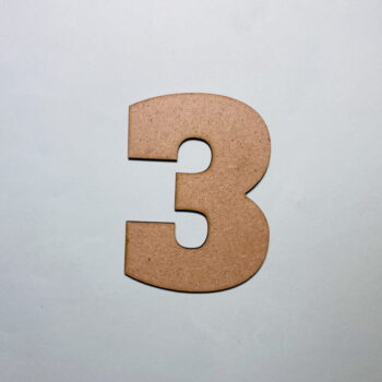 Intra απο ξύλο plywood 3mm-4mm πάχος - Ξύλο Νούμερο 3 Σχήμα κοπής Αριθμός Τρία Δίασταση 30x30 cm Intraeaxys-67wlvn31 - Image 1