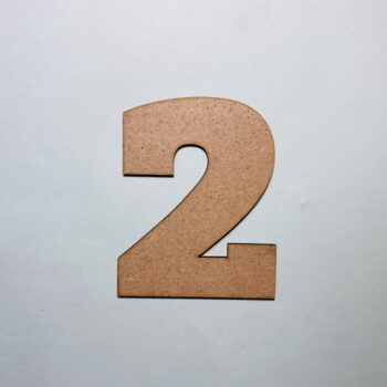 Intra απο ξύλο plywood 3mm-4mm πάχος - Ξύλο Νούμερο 2 Σχήμα κοπής Νούμερο δύο Δίασταση 30x30 cm Intraeaxys-91jdg281 - Image 1