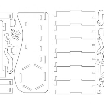 Intra απο ξύλο plywood 3mm-4mm πάχος - Porta-Caneta Bicicleta Δίασταση 30x30 cm Intraeaxys-voqv0q12 - Image 1