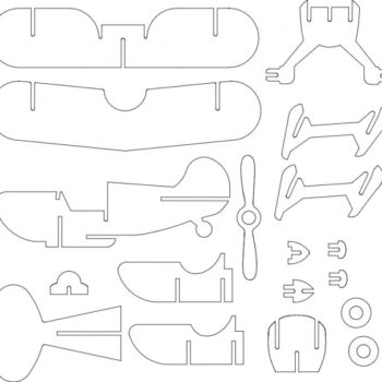 Intra απο ξύλο plywood 3mm-4mm πάχος - Pitts s1c Δίασταση 30x30 cm Intraeaxys-yonq3gor - Image 1