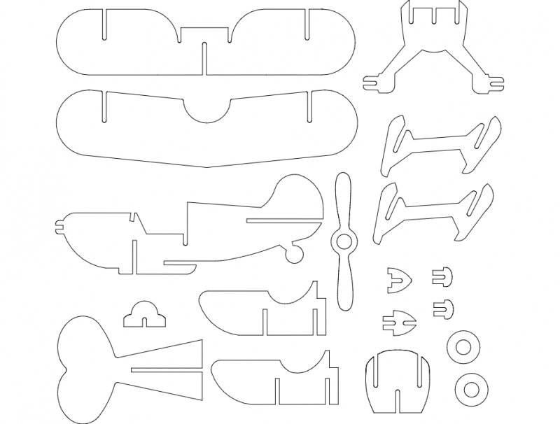 Intra απο ξύλο plywood 3mm-4mm πάχος - Pitts s1c Δίασταση 30x30 cm Intraeaxys-yonq3gor