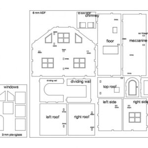 Intra απο ξύλο plywood 3mm-4mm πάχος - Μικρό κουκλόσπιτο Δίασταση 30x30 cm Intraeaxys-eo0legog