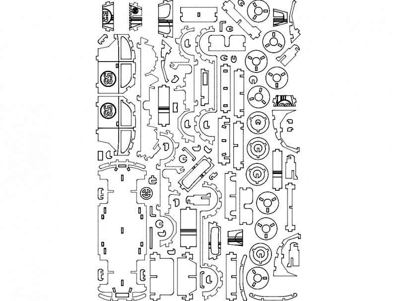 Intra απο ξύλο plywood 3mm-4mm πάχος - Herbie 3mm Δίασταση 30x30 cm Intraeaxys-eo4lew1j