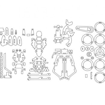 Intra απο ξύλο plywood 3mm-4mm πάχος - Harley R 6 χλστ Δίασταση 30x30 cm Intraeaxys-eo4ldw1j - Image 1