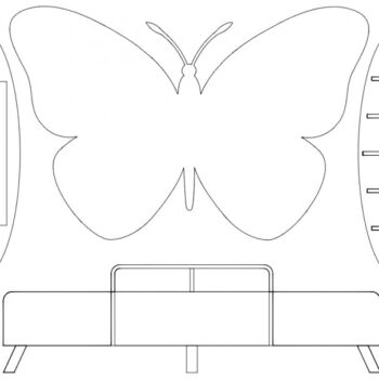 Intra απο ξύλο plywood 3mm-4mm πάχος - kelebek-tv N Tes -1 Δίασταση 30x30 cm Intraeaxys-yonqxpor - Image 1