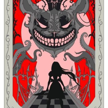 Intra απο ξύλο plywood 3mm-4mm πάχος - Layered Art Alice: Otherlands "Red Cheshire" Δίασταση 30x30 cm Intraeaxys-r1z2kjl1 - Image 4