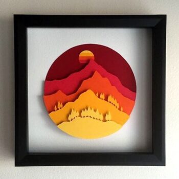 Intra απο ξύλο plywood 3mm-4mm πάχος - Διακόσμηση τοίχων με στρώματα βουνού Δίασταση 30x30 cm Intraeaxys-p7ymkz57 - Image 1