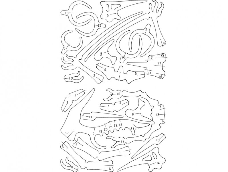 Intra απο ξύλο plywood 3mm-4mm πάχος - Velociraptor Δίασταση 30x30 cm Intraeaxys-poklq37j