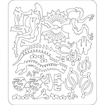 Intra απο ξύλο plywood 3mm-4mm πάχος - Dilophosaurus 3D Puzzle Δίασταση 30x30 cm Intraeaxys-yondj21r - Image 1