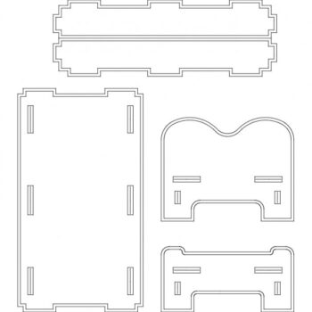 Intra απο ξύλο plywood 3mm-4mm πάχος - Cama (Κρεβάτι) 3d Δίασταση 30x30 cm Intraeaxys-91jlgp7m - Image 1