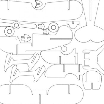 Intra απο ξύλο plywood 3mm-4mm πάχος - αεροπλάνο 2 Δίασταση 30x30 cm Intraeaxys-91jl3p7m - Image 1