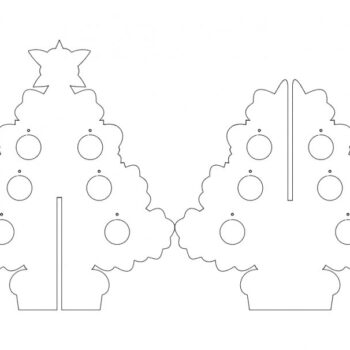 Intra απο ξύλο plywood 3mm-4mm πάχος - Arvore Natal 6 χλστ Δίασταση 30x30 cm Intraeaxys-d1ld9pom - Image 1