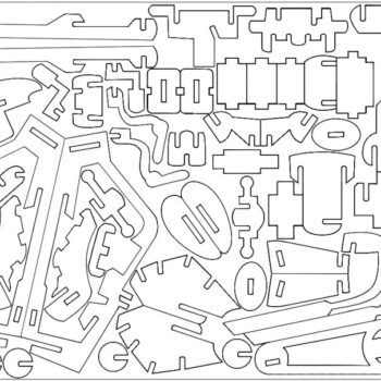 Intra απο ξύλο plywood 3mm-4mm πάχος - Harley 1 Δίασταση 30x30 cm Intraeaxys-eo2m6l18 - Image 1