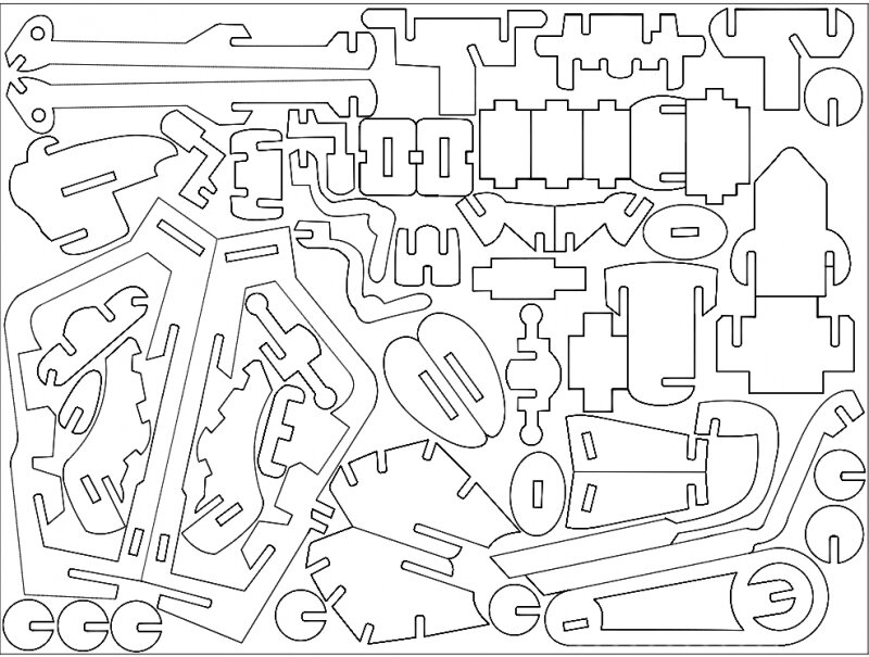 Intra απο ξύλο plywood 3mm-4mm πάχος - Harley 1 Δίασταση 30x30 cm Intraeaxys-eo2m6l18
