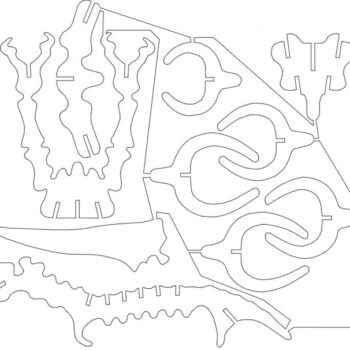 Intra απο ξύλο plywood 3mm-4mm πάχος - pterax 1 Δίασταση 30x30 cm Intraeaxys-joe03576 - Image 1