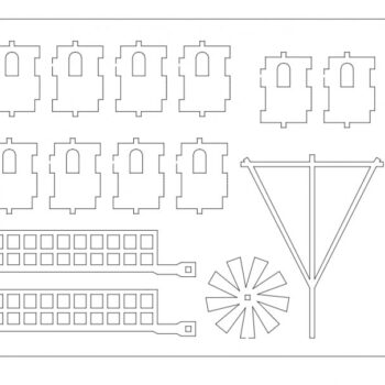 Intra απο ξύλο plywood 3mm-4mm πάχος - Ανεμόμυλος Μέρος 2 Δίασταση 30x30 cm Intraeaxys-p7ydyp7q - Image 1
