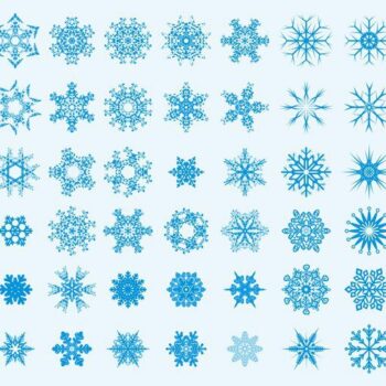Intra απο ξύλο plywood 3mm-4mm πάχος - Snowflakes Vector συλλογή τέχνης Δίασταση 30x30 cm Intraeaxys-e1gmlx1l - Image 1