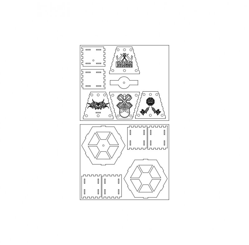 Intra απο ξύλο plywood 3mm-4mm πάχος - Lampada Tattoo Δίασταση 30x30 cm Intraeaxys-r7vk9l1d