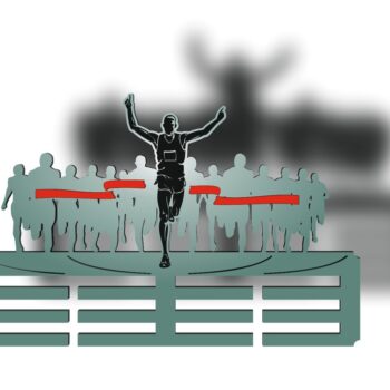 Intra απο ξύλο plywood 3mm-4mm πάχος - Κάτοχος Μεταλλίων Τρεξίματος Μαραθωνίου Δίασταση 30x30 cm Intraeaxys-075y960o - Image 1