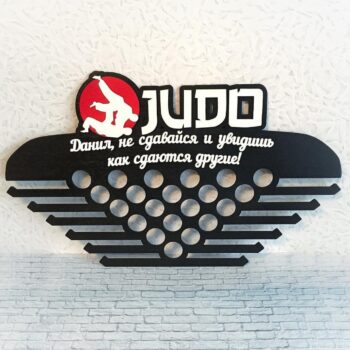 Intra απο ξύλο plywood 3mm-4mm πάχος - Κρεμάστρα επίδειξης μεταλλίων Τζούντο Δίασταση 30x30 cm Intraeaxys-51rrzkv1 - Image 1