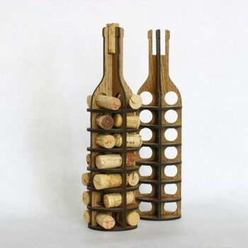 Intra απο ξύλο plywood 3mm-4mm πάχος - Θήκη από φελλό κρασιού Δίασταση 30x30 cm Intraeaxys-eo20pz37 - Image 1