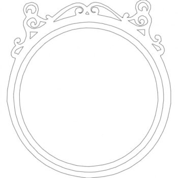 Intra απο ξύλο plywood 3mm-4mm πάχος - Πλαίσιο καθρέφτη Στρογγυλό Δίασταση 30x30 cm Intraeaxys-eo0l9gog - Image 1