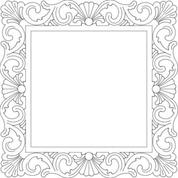 Intra απο ξύλο plywood 3mm-4mm πάχος - Τετράγωνο κάδρο καθρέφτη Δίασταση 30x30 cm Intraeaxys-eox68voz - Image 1