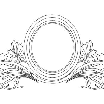 Intra απο ξύλο plywood 3mm-4mm πάχος - Κορνίζα καθρέφτη Floral Δίασταση 30x30 cm Intraeaxys-0755687z - Image 1