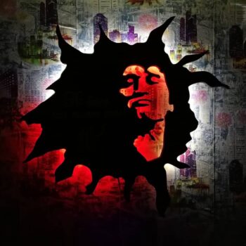 Intra απο ξύλο plywood 3mm-4mm πάχος - Διακόσμηση τοίχου Viktor Tsoi Δίασταση 30x30 cm Intraeaxys-r7vmryz7 - Image 1