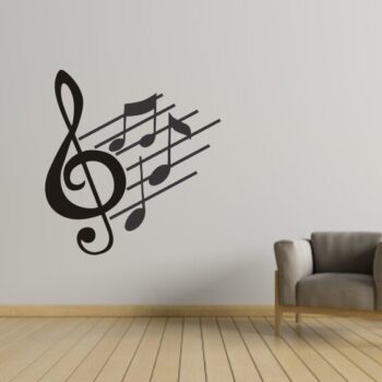 Intra απο ξύλο plywood 3mm-4mm πάχος - Μουσικές νότες Τέχνη τοίχου Δίασταση 30x30 cm Intraeaxys-67wln2l1 - Image 1