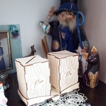 Intra απο ξύλο plywood 3mm-4mm πάχος - Ξύλινη Ζυγαριά Κουμπαράς Δίασταση 30x30 cm Intraeaxys-67wld021 - Image 1