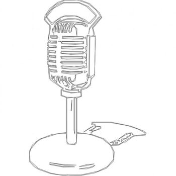 Intra απο ξύλο plywood 3mm-4mm πάχος - Old Fashion Ραδιοφωνικό Μικρόφωνο Hg Wht Δίασταση 30x30 cm Intraeaxys-eo0m357g - Image 1