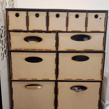 Intra απο ξύλο plywood 3mm-4mm πάχος - Λύση αποθήκευσης πολλαπλών συρταριών Δίασταση 30x30 cm Intraeaxys-lopqew57 - Image 4