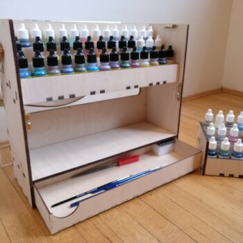 Intra απο ξύλο plywood 3mm-4mm πάχος - Ράφι αποθήκευσης χρωμάτων Caddy Δίασταση 30x30 cm Intraeaxys-voq2q86o - Image 4