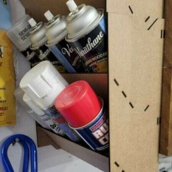 Intra απο ξύλο plywood 3mm-4mm πάχος - Θήκη για μπογιές σε σπρέι Δίασταση 30x30 cm Intraeaxys-yon0ndk7 - Image 1