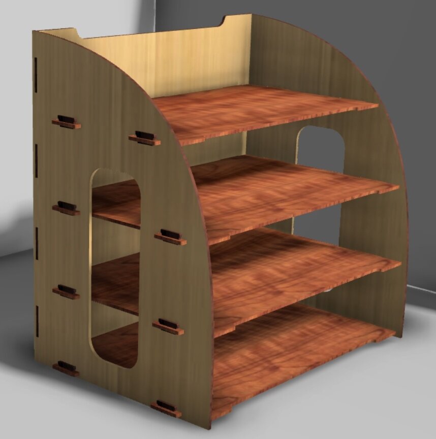 Intra απο ξύλο plywood 3mm-4mm πάχος - Οργάνωση χαρτιού επιφάνειας εργασίας Δίασταση 30x30 cm Intraeaxys-67wl8e31