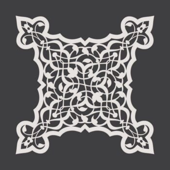 Intra απο ξύλο plywood 3mm-4mm πάχος - Μοτίβο σχεδιασμού εσωτερικού Jali Δίασταση 30x30 cm Intraeaxys-voq2j26o - Image 1