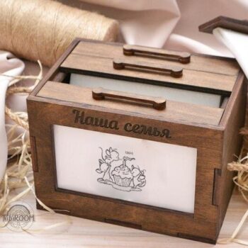 Intra απο ξύλο plywood 3mm-4mm πάχος - Ξύλινο κουτί άλμπουμ φωτογραφιών Δίασταση 30x30 cm Intraeaxys-51rrvn31 - Image 3