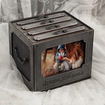 Intra απο ξύλο plywood 3mm-4mm πάχος - Ξύλινο κουτί άλμπουμ φωτογραφιών Δίασταση 30x30 cm Intraeaxys-51rrvn31 - Image 4