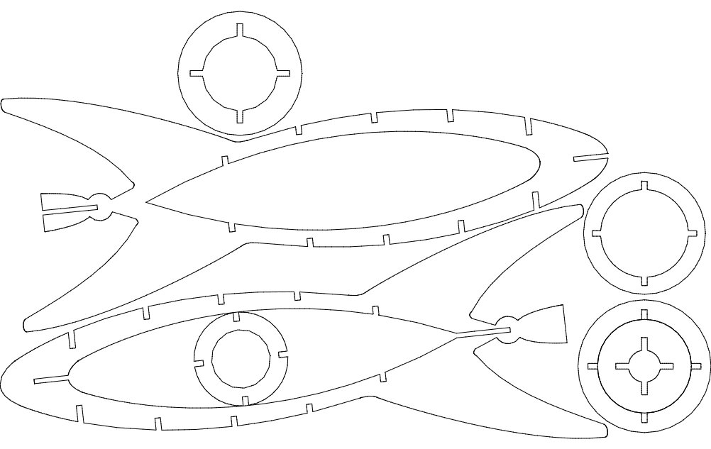 Intra απο ξύλο plywood 3mm-4mm πάχος - Τρισδιάστατο μοντέλο πυραύλων Δίασταση 30x30 cm Intraeaxys-pokwjkoj