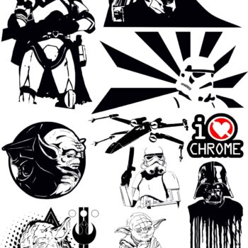 Intra απο ξύλο plywood 3mm-4mm πάχος - Star Wars Vectors Pack Δίασταση 20x20 cm Intraeaxys-51rg83o6 - Image 1