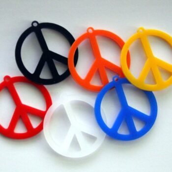 Intra απο ξύλο plywood 3mm-4mm πάχος - Σύμβολο Ειρήνης Δίασταση 30x30 cm Intraeaxys-zo98mdr1 - Image 1