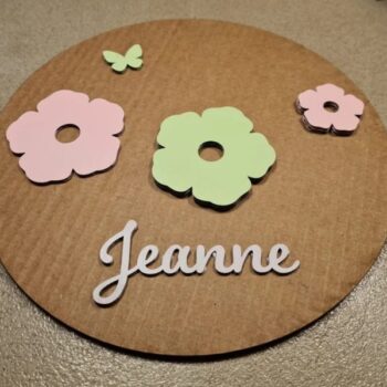 Intra απο ξύλο plywood 3mm-4mm πάχος - Πίνακας ονομάτων κύκλου παιδιού Δίασταση 30x30 cm Intraeaxys-eo058rw1 - Image 1