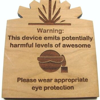 Intra απο ξύλο plywood 3mm-4mm πάχος - Προειδοποιητική ετικέτα Δίασταση 30x30 cm Intraeaxys-0788d647 - Image 1