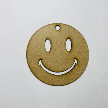 Intra απο ξύλο plywood 3mm-4mm πάχος - Ξύλινο Emoji με χαμογελαστό πρόσωπο Δίασταση 30x30 cm Intraeaxys-91jdgrg1 - Image 1